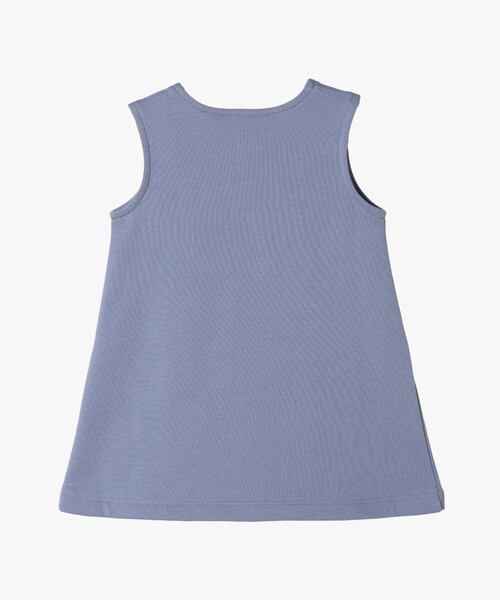 agnes b.（アニエスベー）の「ベビー ロゴ コットン ノースリーブ ワンピース（ワンピース・キッズ・ブルー系その他・18M/1YEAR/2YEAR）」の2枚目の写真