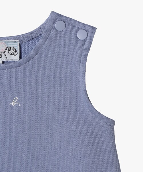 agnes b.（アニエスベー）の「ベビー ロゴ コットン ノースリーブ ワンピース（ワンピース・キッズ・ブルー系その他・18M/1YEAR/2YEAR）」の4枚目の写真