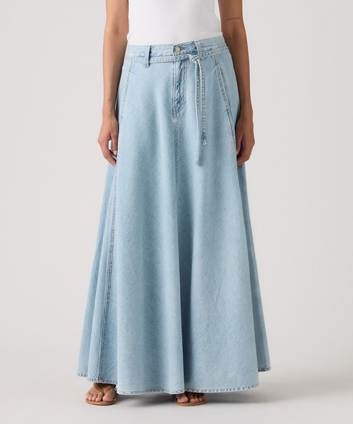 Levi's(リーバイス)の「Levi's/リーバイス XL スカート ライトインディゴ(デニムスカート・レディース・ライトインディゴブルー・28inch/27inch/26inch/25inch/24inch/23inch)」の1枚目の写真