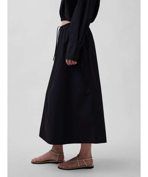 GAP(ギャップ)の「ポプリン イージーウエストマキシスカート(スカート・レディース・ブラック系その他/ブラック・XXS/L/M/S/XS)」の11枚目の写真