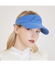 J.JANE | シンプルカラー刺繍サンキャップ Simple color logo Suncap (Blue)(サンバイザー)
