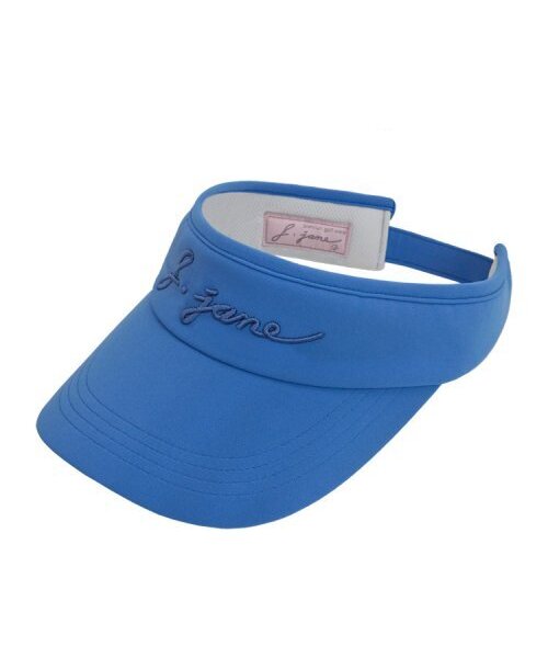 J.JANE(ジェイジェーン)の「シンプルカラー刺繍サンキャップ Simple color logo Suncap (Blue)(サンバイザー・レディース・ブルー・FREE)」の3枚目の写真