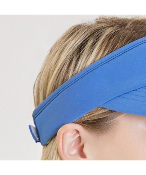 J.JANE(ジェイジェーン)の「シンプルカラー刺繍サンキャップ Simple color logo Suncap (Blue)(サンバイザー・レディース・ブルー・FREE)」の5枚目の写真