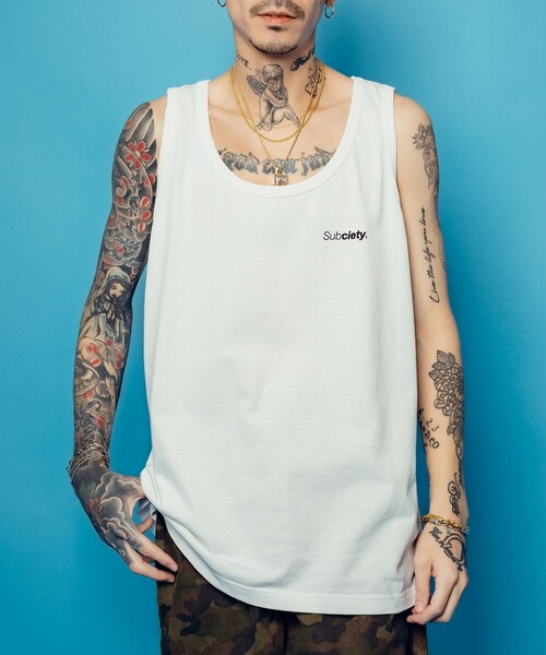 Subciety(サブサエティ)の「2pack tank top(タンクトップ・メンズ・ホワイト×ブラック・SMALL/MEDIUM/LARGE/X-LARGE/XX-LARGE)」の10枚目の写真