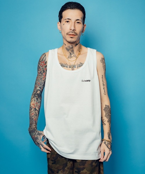 Subciety（サブサエティ）の「2pack tank top（タンクトップ・メンズ・ホワイト×ブラック・SMALL/MEDIUM/LARGE/X-LARGE/XX-LARGE）」の4枚目の写真