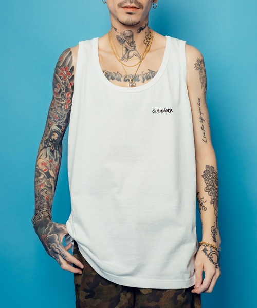 Subciety（サブサエティ）の「2pack tank top（タンクトップ・メンズ・ホワイト×ブラック・SMALL/MEDIUM/LARGE/X-LARGE/XX-LARGE）」の5枚目の写真