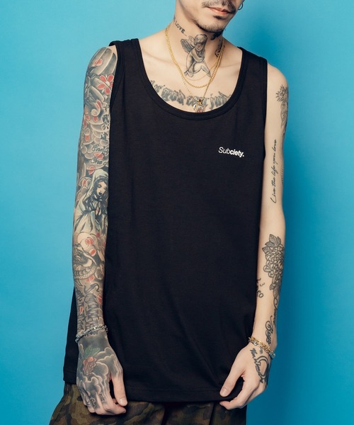 Subciety（サブサエティ）の「2pack tank top（タンクトップ・メンズ・ホワイト×ブラック・SMALL/MEDIUM/LARGE/X-LARGE/XX-LARGE）」の7枚目の写真