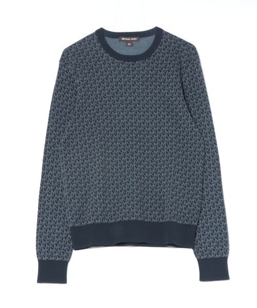 MICHAEL KORS(マイケルコース)の「MICRO MKロゴ クルーネック セーター(ニット/セーター・メンズ・ブルー系・XS/S/M/L/XL)」の1枚目の写真