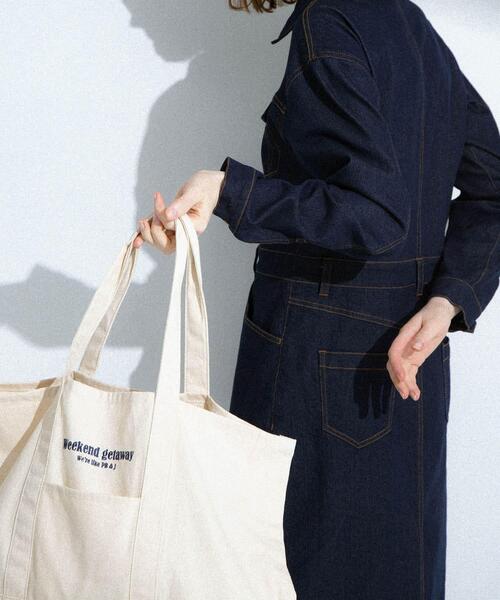 URBAN RESEARCH Sonny Label(アーバンリサーチサニーレーベル)の「WEEKEND GETAWAY TOTEBAG(トートバッグ・レディース・ブラウン/ネイビー/オフホワイト・ONE)」の21枚目の写真
