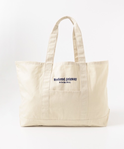 URBAN RESEARCH Sonny Label（アーバンリサーチサニーレーベル）の「WEEKEND GETAWAY TOTEBAG（トートバッグ・レディース・ブラウン/ネイビー/オフホワイト・ONE）」の13枚目の写真