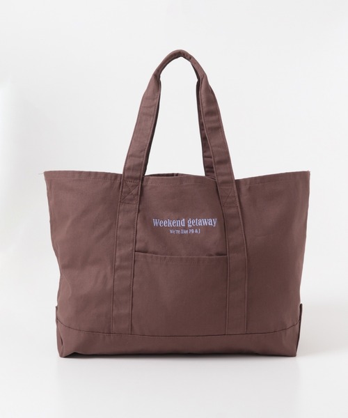 URBAN RESEARCH Sonny Label（アーバンリサーチサニーレーベル）の「WEEKEND GETAWAY TOTEBAG（トートバッグ・レディース・ブラウン/ネイビー/オフホワイト・ONE）」の14枚目の写真