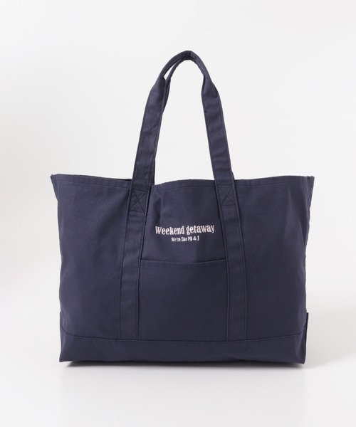 URBAN RESEARCH Sonny Label（アーバンリサーチサニーレーベル）の「WEEKEND GETAWAY TOTEBAG（トートバッグ・レディース・ブラウン/ネイビー/オフホワイト・ONE）」の15枚目の写真