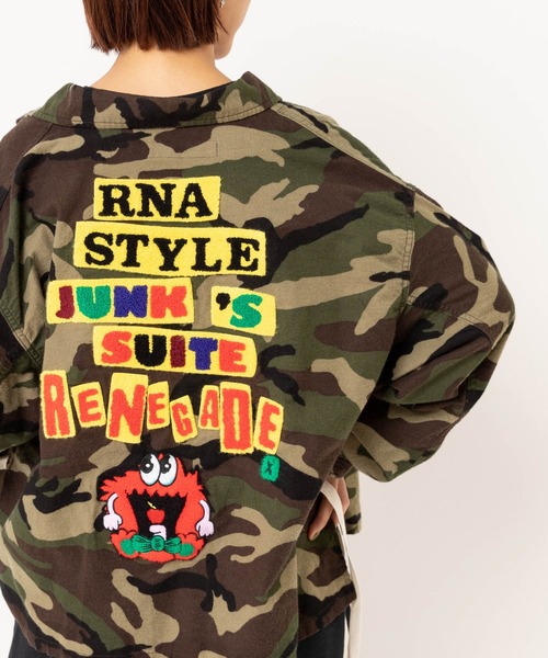 RNA（アールエヌエー）の「J2187 パイル刺繍シャツジャケット（その他アウター・レディース・カモフラージュ/レオパード・MEDIUM）」の2枚目の写真
