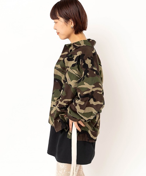 RNA（アールエヌエー）の「J2187 パイル刺繍シャツジャケット（その他アウター・レディース・カモフラージュ/レオパード・MEDIUM）」の22枚目の写真