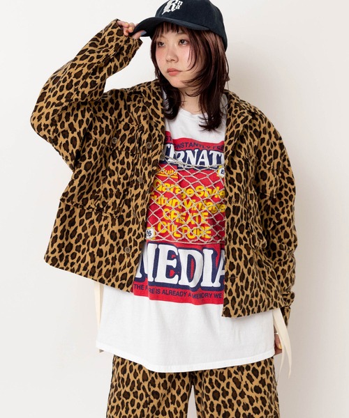 RNA（アールエヌエー）の「J2187 パイル刺繍シャツジャケット（その他アウター・レディース・カモフラージュ/レオパード・MEDIUM）」の3枚目の写真