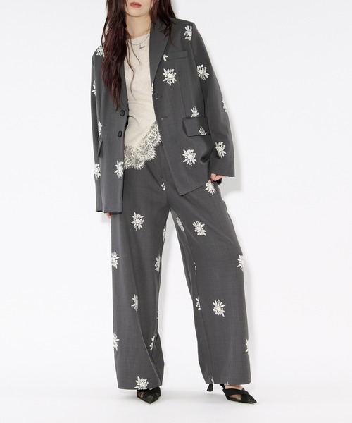 Ezick(エジック)の「Embroidery straight pants ハイウエスト刺繍パンツ【ベルト付】(スラックス・レディース・ブラック/グレー・FREE)」の19枚目の写真