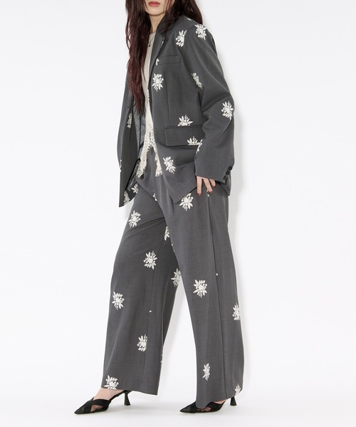 Ezick(エジック)の「Embroidery straight pants ハイウエスト刺繍パンツ【ベルト付】(スラックス・レディース・ブラック/グレー・FREE)」の20枚目の写真