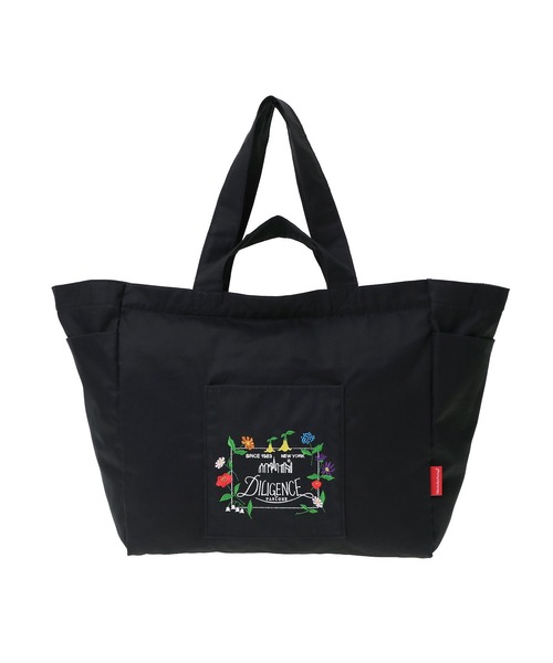 Manhattan Portage（マンハッタンポーテージ）の「THOMAS PAINE TOTE BAG COMBED COTTON GABARDINE DPL（トートバッグ・レディース・ブラック・LARGE）」の2枚目の写真