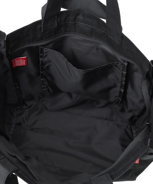 Manhattan Portage（マンハッタンポーテージ）の「THOMAS PAINE TOTE BAG COMBED COTTON GABARDINE DPL（トートバッグ・レディース・ブラック・LARGE）」の10枚目の写真