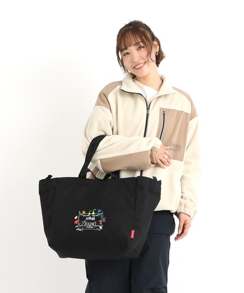Manhattan Portage（マンハッタンポーテージ）の「THOMAS PAINE TOTE BAG COMBED COTTON GABARDINE DPL（トートバッグ・レディース・ブラック・LARGE）」の14枚目の写真