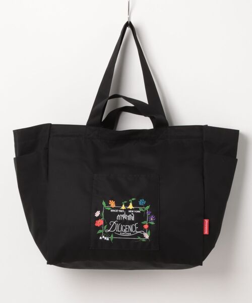 Manhattan Portage（マンハッタンポーテージ）の「THOMAS PAINE TOTE BAG COMBED COTTON GABARDINE DPL（トートバッグ・レディース・ブラック・LARGE）」の18枚目の写真