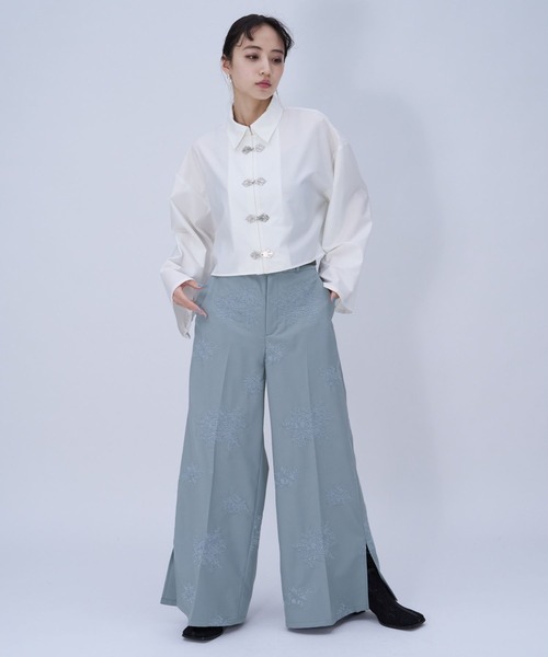 HARE（ハレ）の「Flowerシシュウワイドパンツ(HARE)（その他パンツ・レディース・ライトブルー/ピンク/ブラック・FREE）」の22枚目の写真