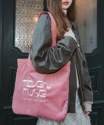 MAVENMUSE（メイヴン ミューズ）の「コーデュロイエコバッグ FR_PK (MSXFBF102PKFR)（エコバッグ/サブバッグ）」