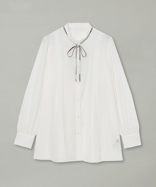 BLUE LABEL CRESTBRIDGE（ブルーレーベルクレストブリッジ）の「ライトタンブラーフレアブラウス（シャツ/ブラウス・レディース・オフホワイト・38/36）」の8枚目の写真