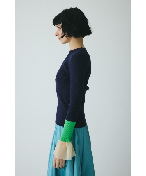HeRIN.CYE（ヘリンドットサイ）の「Flare sleeve knit tops　　フレアスリーブニットトップス（ニット/セーター・レディース・レッド/ネイビー/グレー・FREE）」の17枚目の写真