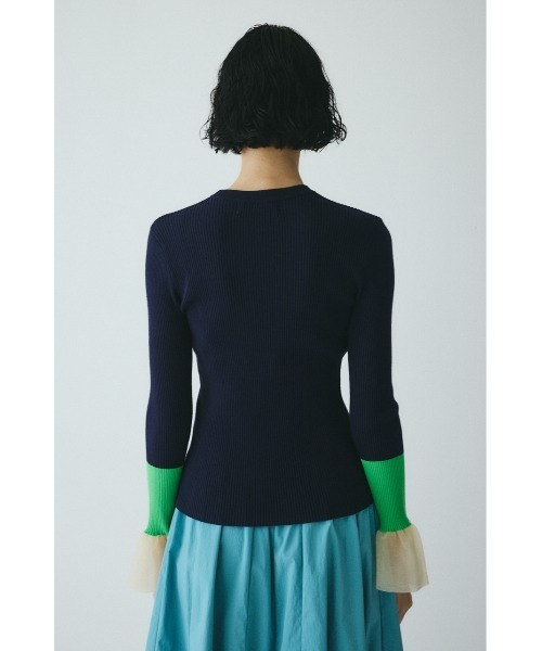 HeRIN.CYE（ヘリンドットサイ）の「Flare sleeve knit tops　　フレアスリーブニットトップス（ニット/セーター・レディース・レッド/ネイビー/グレー・FREE）」の18枚目の写真
