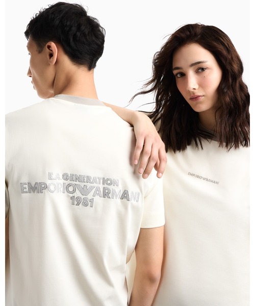 EMPORIO ARMANI(エンポリオアルマーニ)の「【エンポリオ アルマーニ】CROSS ヘビーシングルジャージーTシャツ(Tシャツ/カットソー・メンズ・ダークブルー/オフホワイト・MEDIUM/LARGE/XX-LARGE/X-SMALL/X-LARGE/SMALL)」の15枚目の写真