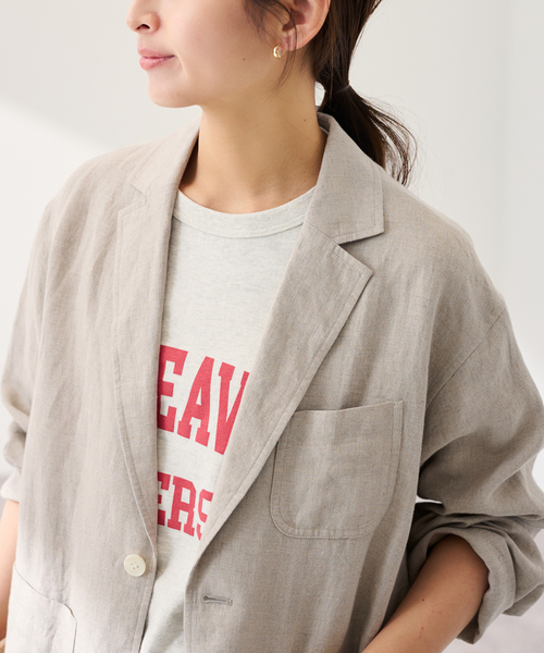 FRAMeWORK（フレームワーク）の「ソフトリネンライトジャケット（テーラードジャケット・レディース・ベージュ/ネイビー・36/38）」の10枚目の写真