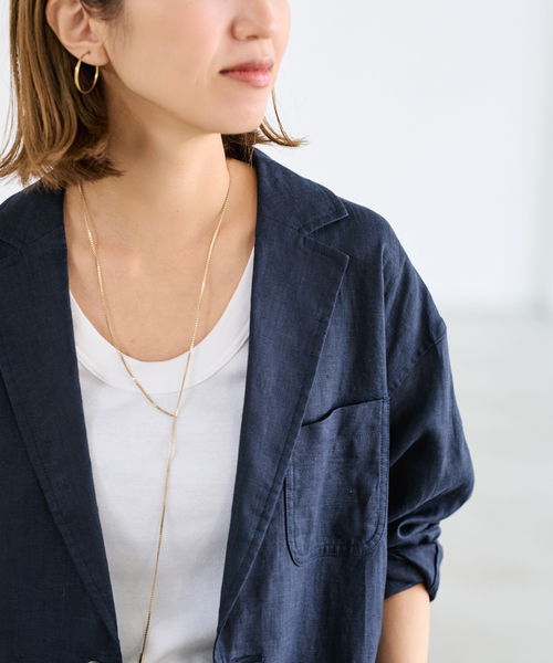 FRAMeWORK（フレームワーク）の「ソフトリネンライトジャケット（テーラードジャケット・レディース・ベージュ/ネイビー・36/38）」の20枚目の写真