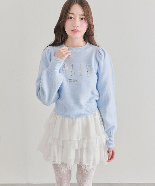 OLIVE des OLIVE（オリーブデオリーブ）の「エアリーラッフルティアードミニスカート（スカート・レディース・ホワイト/オフホワイト/ホワイト系その他/ブラック/チャコールグレー・FREE）」の13枚目の写真