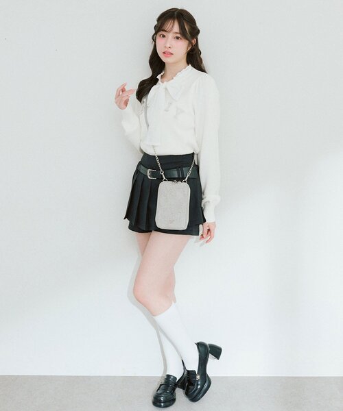 OLIVE des OLIVE（オリーブデオリーブ）の「Aimerianejoieレースマルチショルダー（ショルダーバッグ・レディース・グレー/アイボリー/ブラック・FREE）」の21枚目の写真