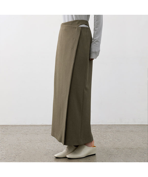 ATELIER NAIN(アトリエナイン)の「CYNTHIA CUTOUT MAXI SKIRT(SK-5042)(スカート・レディース・ダークベージュ/ブラック・MEDIUM/SMALL)」の2枚目の写真