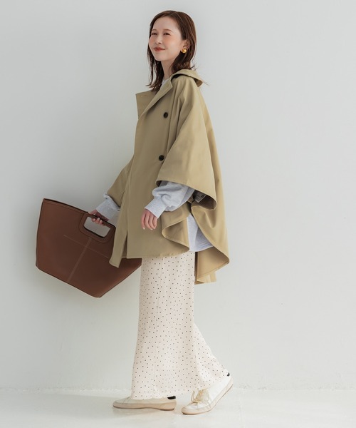 coca（coca）（コカ）の「サッカーサテンナロースカート（スカート・レディース・ブラック/アイボリー・L/S/M）」の15枚目の写真