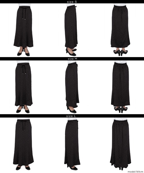 coca（coca）（コカ）の「サッカーサテンナロースカート（スカート・レディース・ブラック/アイボリー・L/S/M）」の16枚目の写真