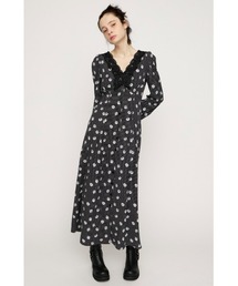 SLY(�X���C)��DOT GARDEN RETRO DRESS �h�b�g�K�[�f�����g���h���X �t��(�����s�[�X)