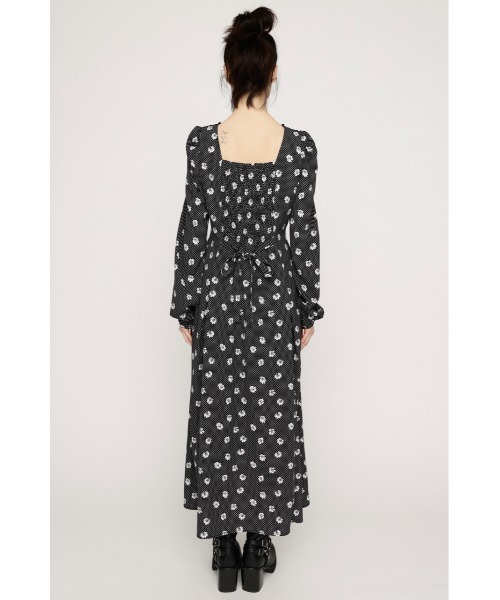 SLY(スライ)の「DOT GARDEN RETRO DRESS ドットガーデンレトロドレス 春服(ワンピース・レディース・レッド系その他/ブラック系その他2/ネイビー系・1/2)」の6枚目の写真