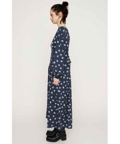 SLY(スライ)の「DOT GARDEN RETRO DRESS ドットガーデンレトロドレス 春服(ワンピース・レディース・レッド系その他/ブラック系その他2/ネイビー系・1/2)」の9枚目の写真