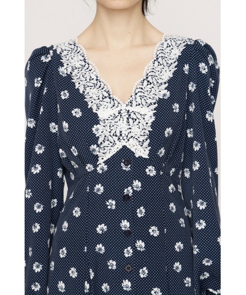 SLY(スライ)の「DOT GARDEN RETRO DRESS ドットガーデンレトロドレス 春服(ワンピース・レディース・レッド系その他/ブラック系その他2/ネイビー系・1/2)」の11枚目の写真