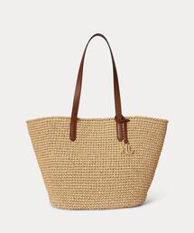LAUREN RALPH LAUREN | クロシェイド ストロー ラージ Lainey トート バッグ(トートバッグ)