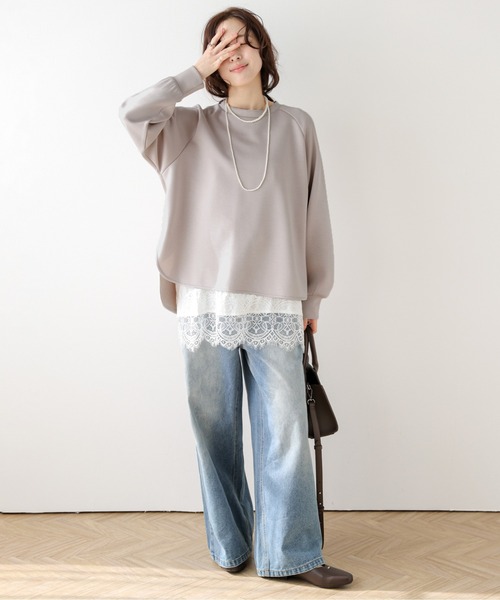 SUGAR BISKET（シュガービスケット）の「バックジップ プルオーバー（Tシャツ/カットソー・レディース・ブラック/ベージュ/グレー・フリー）」の15枚目の写真