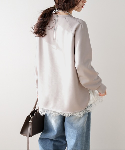 SUGAR BISKET（シュガービスケット）の「バックジップ プルオーバー（Tシャツ/カットソー・レディース・ブラック/ベージュ/グレー・フリー）」の16枚目の写真