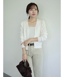 anuans（アニュアンス）の「ラティスケーブルニットカーディガン（カーディガン/ボレロ）」