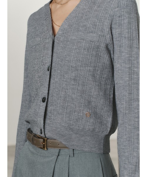 anuans（アニュアンス）の「ラティスケーブルニットカーディガン（カーディガン/ボレロ・レディース・グレー/アイボリー/ミント/ライトピンク/ブラウン/ブラック・FREE）」の8枚目の写真