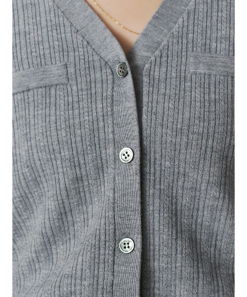 anuans（アニュアンス）の「ラティスケーブルニットカーディガン（カーディガン/ボレロ・レディース・グレー/アイボリー/ミント/ライトピンク/ブラウン/ブラック・FREE）」の9枚目の写真