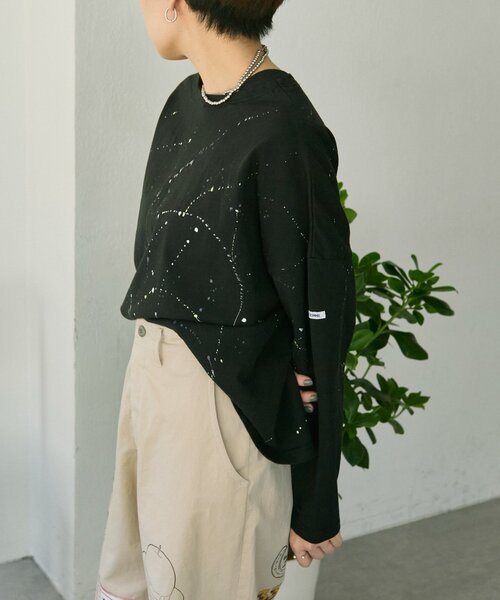 ear PAPILLONNER(イアパピヨネ)の「ペイントTシャツ【SUM1 STYLE×MONT KEMMEL】(Tシャツ/カットソー・レディース・ホワイト/ブラック・FREE)」の11枚目の写真