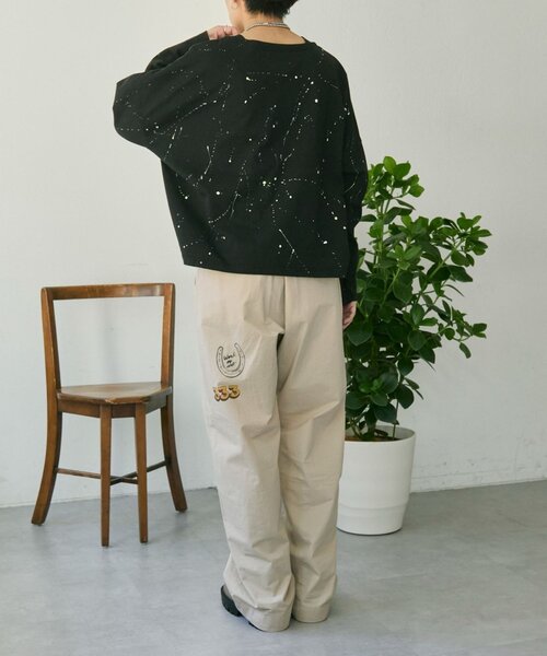 ear PAPILLONNER(イアパピヨネ)の「ペイントTシャツ【SUM1 STYLE×MONT KEMMEL】(Tシャツ/カットソー・レディース・ホワイト/ブラック・FREE)」の6枚目の写真